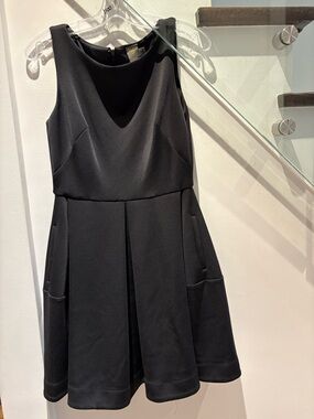 Taylor Black Sleeveless A-Line Mini Dress